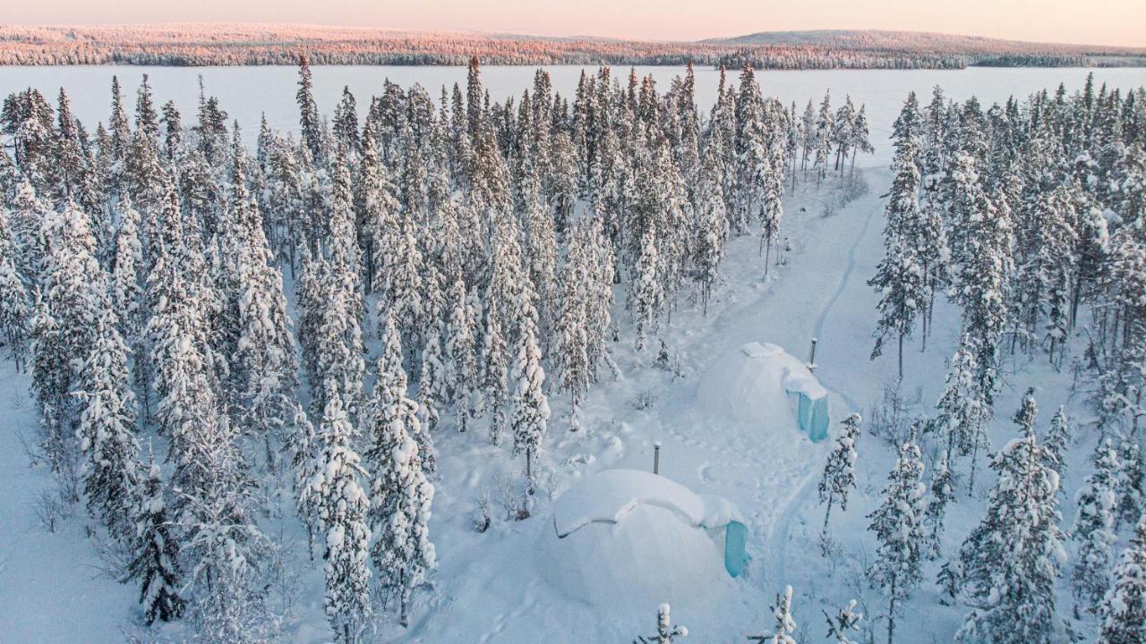 Aurora Igloo Fireplace-Heated Tents In A Secret Forest With Private Jacuzzi And Shared Sauna Bathroom And Dog Friendly Rovaniemi Zewnętrze zdjęcie