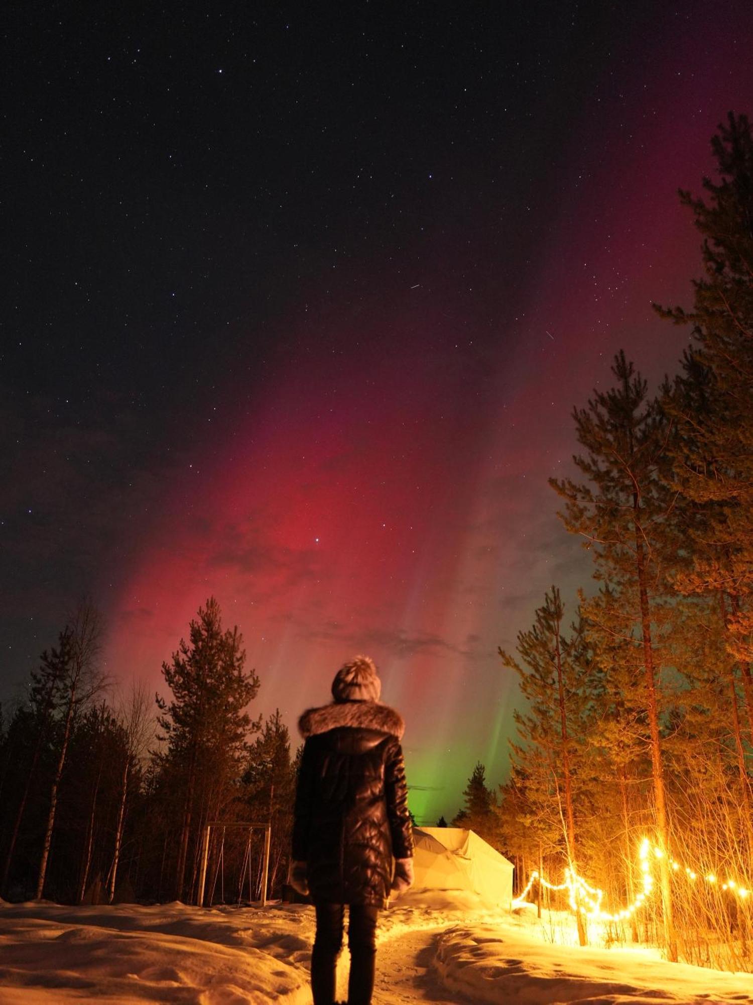 Aurora Igloo Fireplace-Heated Tents In A Secret Forest With Private Jacuzzi And Shared Sauna Bathroom And Dog Friendly Rovaniemi Zewnętrze zdjęcie
